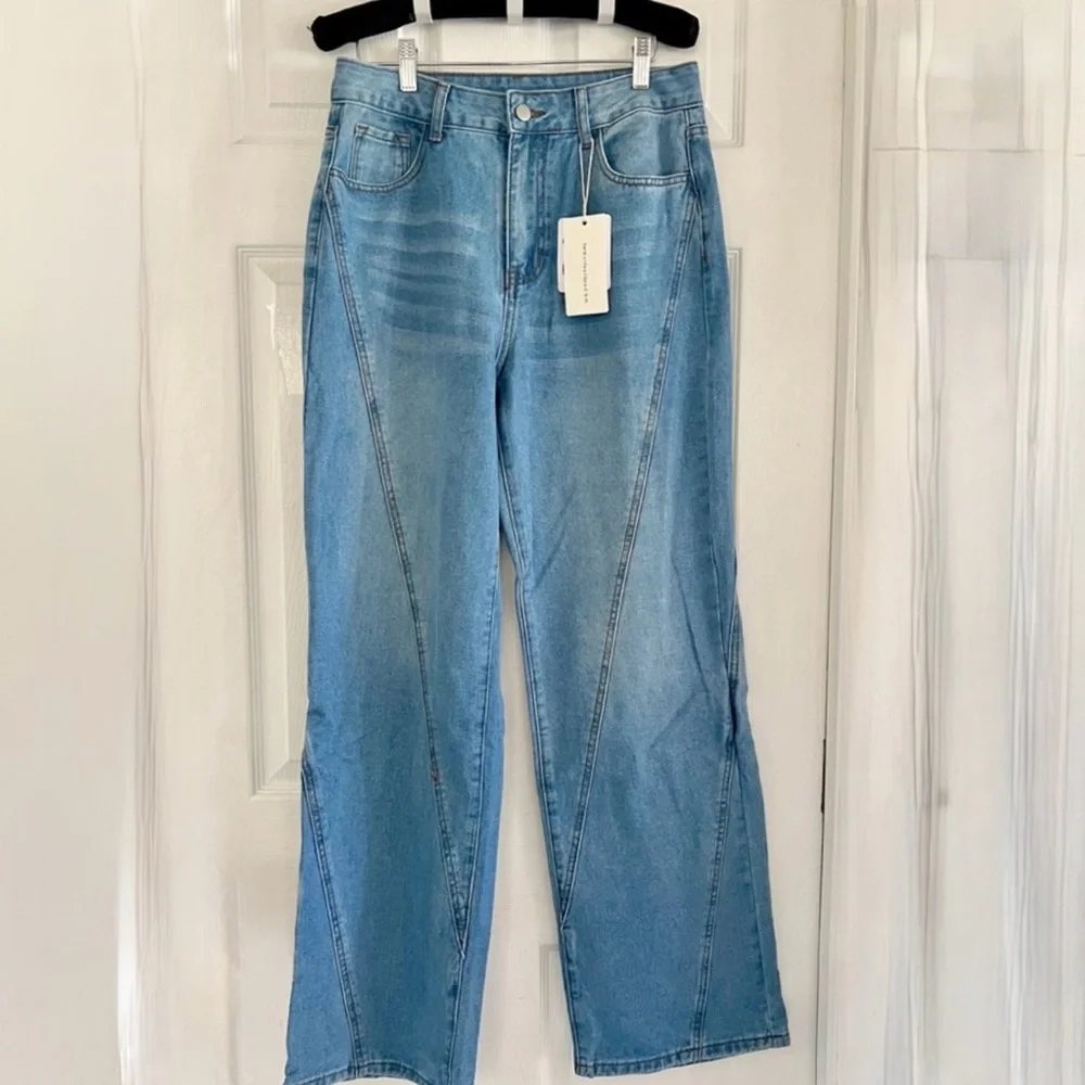 Commense Vintage Denim Straight Leg Pants - Picture 10 of 14
